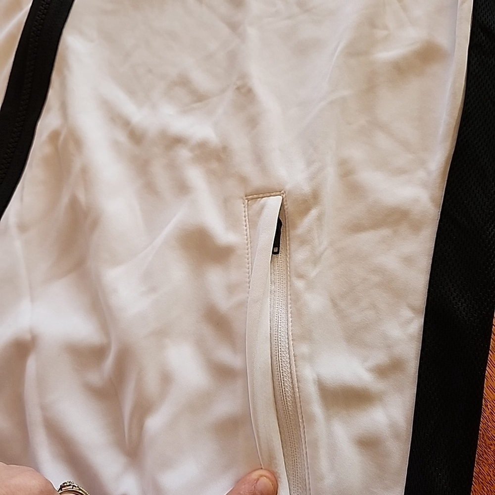 Nike Men's Dri-Fit Slim Fit XL White/Black Track Jacket Full Zip Soccer/Football - Picture 7 of 7
